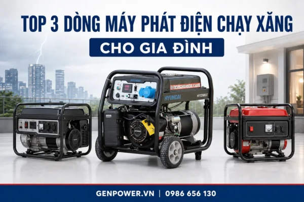 Top 3 dòng máy phát điện chạy xăng tốt nhất hiện nay