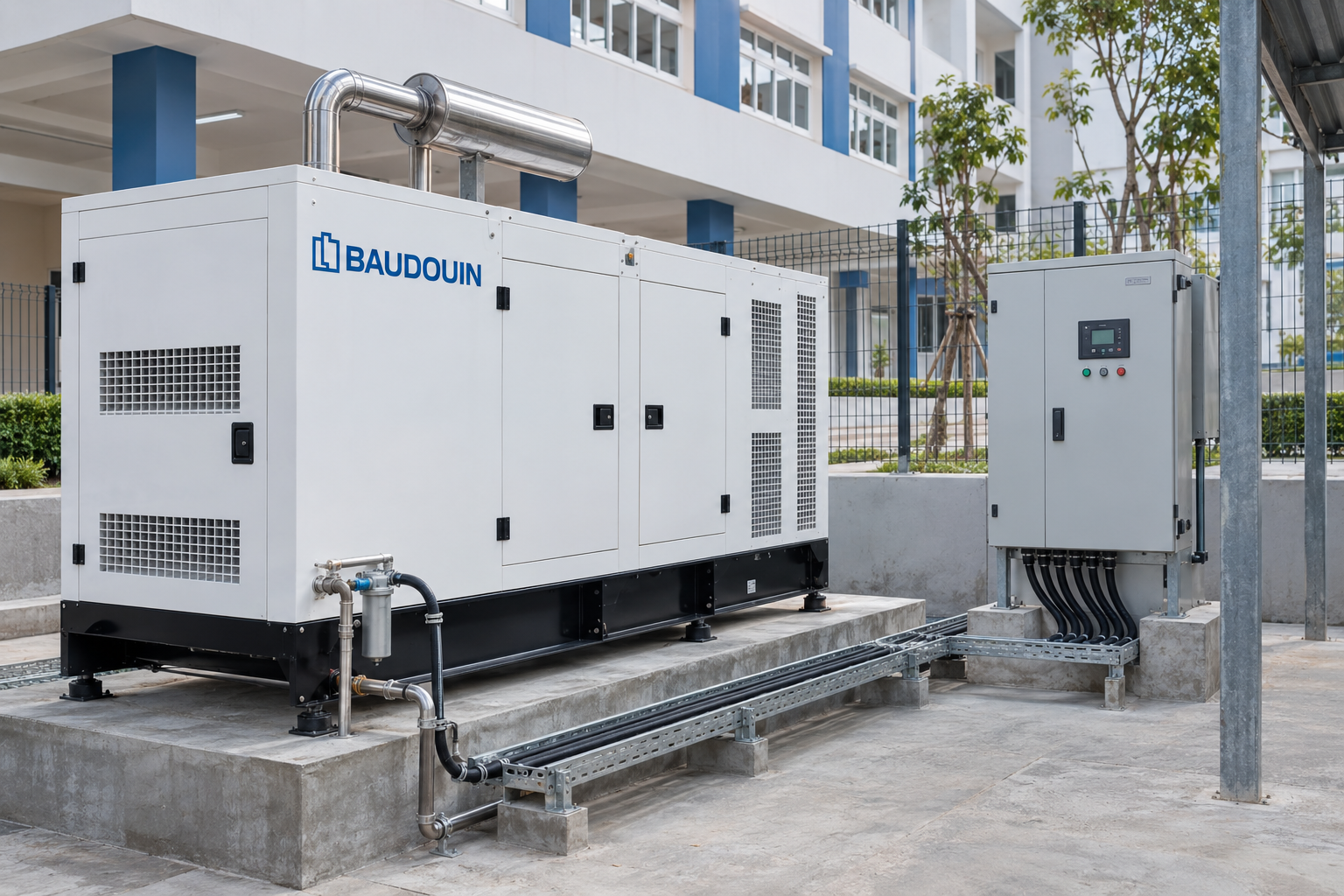 Các hạng mục chi phí lắp đặt máy phát điện Baudouin cho trường học