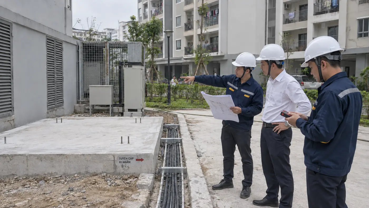 Khảo sát để lập báo giá máy phát điện cho dự án nhà ở xã hội