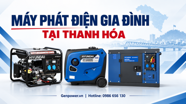 Máy phát điện gia đình tại Thanh Hóa công suất 2 đến 10kVA