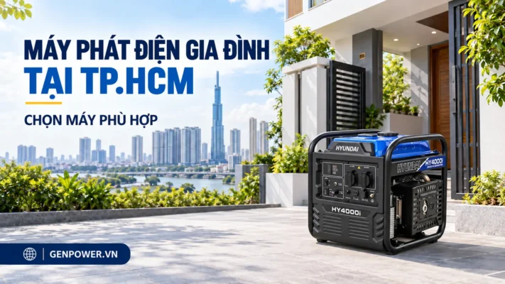 Máy phát điện Hyundai HY4000I cho gia đình tại TP.HCM